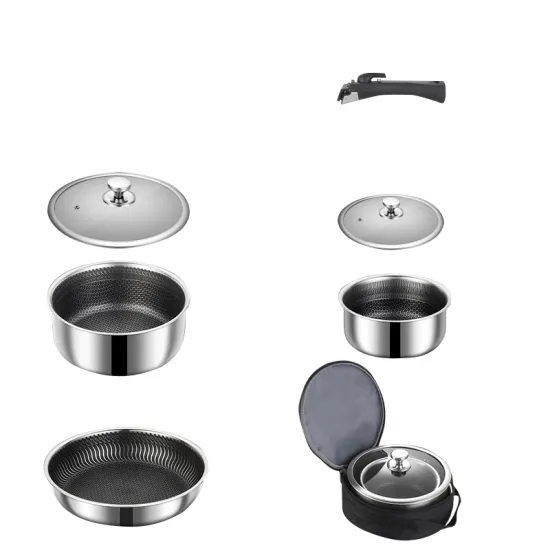 multifunction non-stick cooking pots kitchen ware stainless steel cookware sets