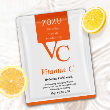 Vitamin C with Hyaluronic Acid Firming Moisturizing Face Sheet Mask - Wholesale