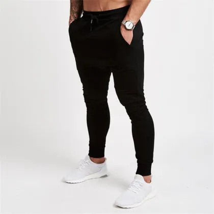2020 Fitness Joggers Men Quick Dry Running Pants Men Cotton Bodybuilding Sweatpants Sport Jogging Pants Men Striped Pencil Pants