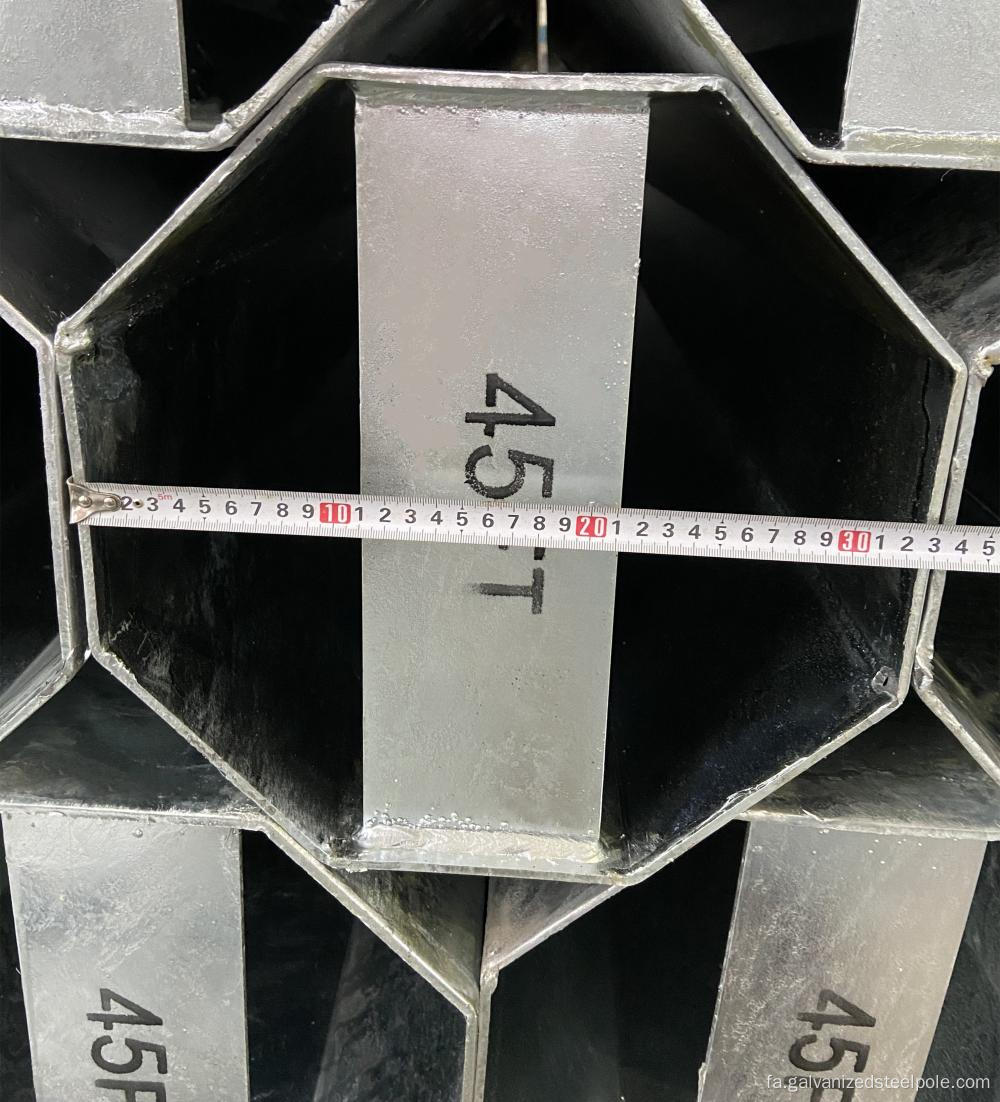 قطب توزیع فولاد 45ft استاندارد NEA