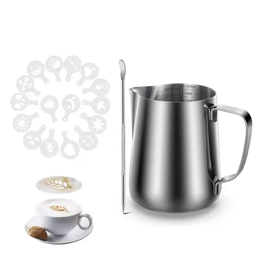 350/600/900ml Rainbow Durable Stainless Steel Milk Jug for Espresso, Coffee, and Latte Art