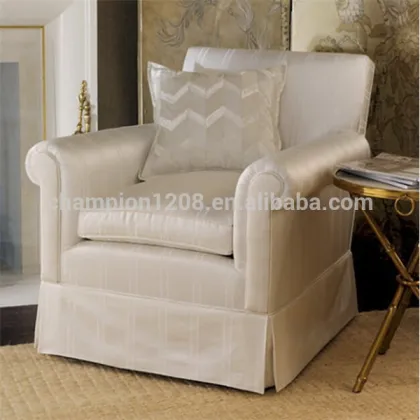 Elegant and simple fabric cushion armchair, single sofa, one seat sofa