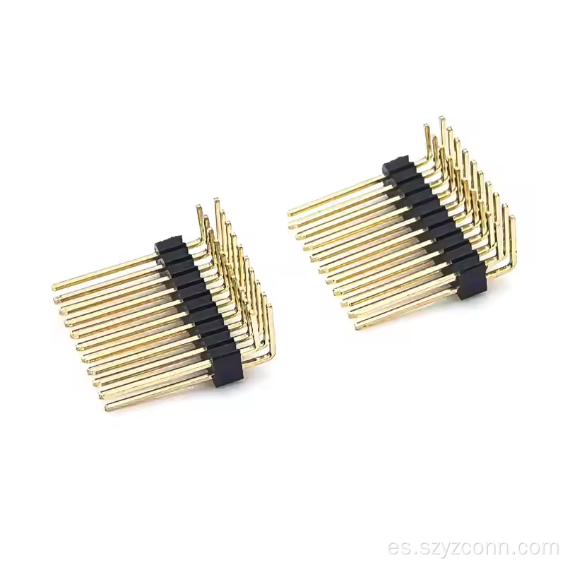 Conector de clavija de 1,27 mm en ángulo recto de doble fila