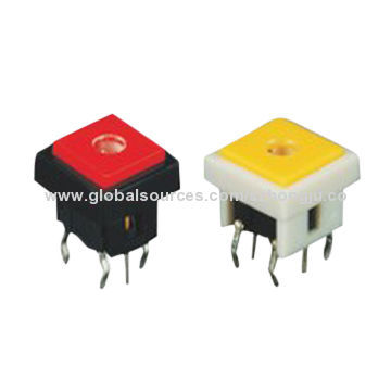 Illuminated Tact Switch with Through Hole Model, Suitable for Home Electronics