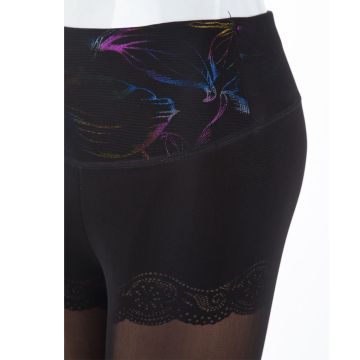 JTR20 Middle-aged waist velvet leggings outer wear big yards Yiwu Lei mesh gauze false through the meat milk silk leggings