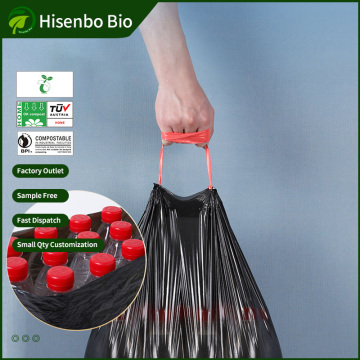 Garbage Bag Household Hand-Held Thickened One-Time Color Affordable Drawstring Vest Pull Plastic Bags