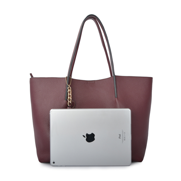 Large capacity burgundy picture mother shoulder bag