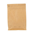 Kraft Paper Box Bottom One Way Valve Ziplock Coffee Bag