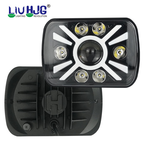 12V-80V Universal H4 Square LED Headlight for Jeep