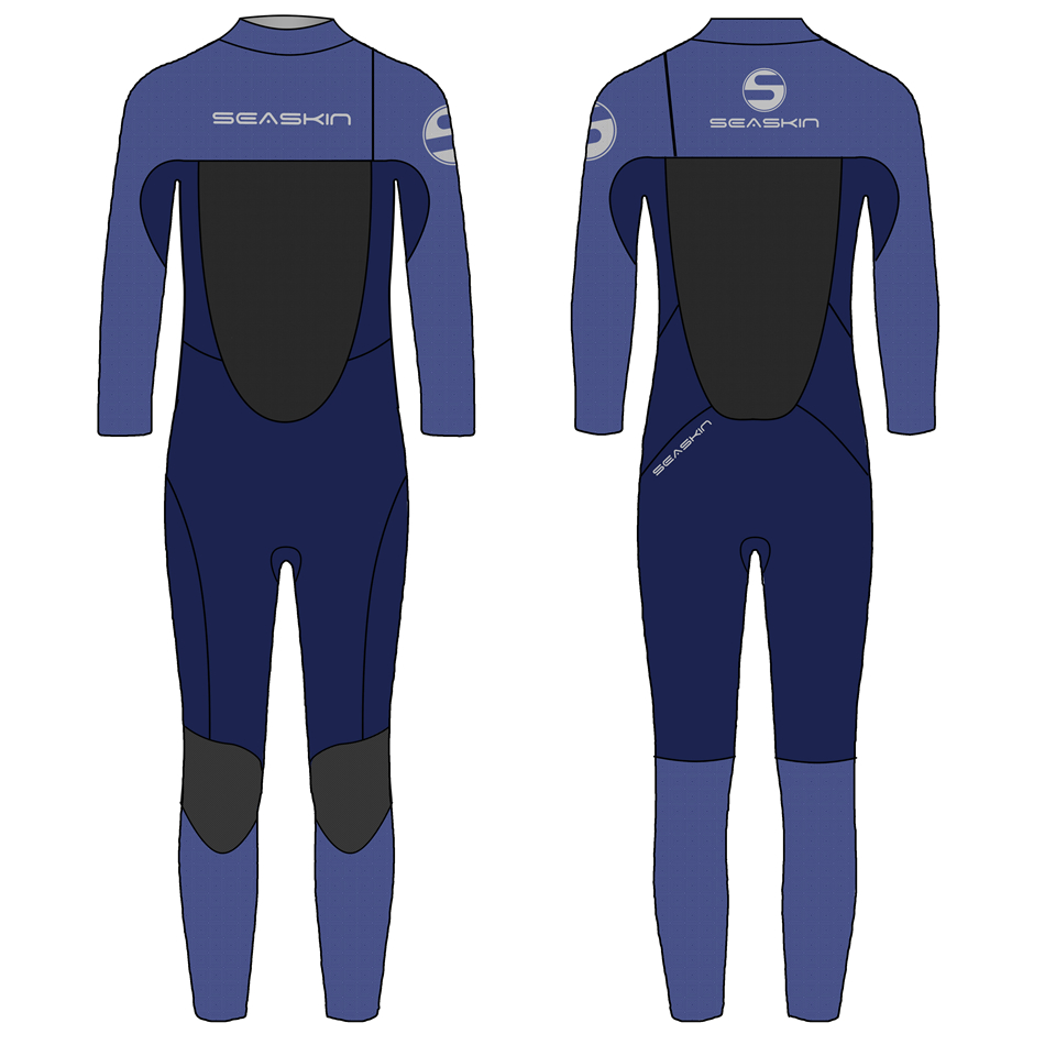 Pelle di pelle di mare 3 mm in neoprene zip waterproof wetsuit