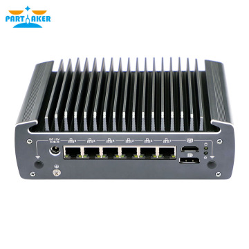 Fanless Mini PC 6 Intel I225-V 2.5GbE NIC 1xHD 1xDP TPM2.0 AES-NI Soft Router VPN Server ESXI Rugged Micro Firewall Appliance