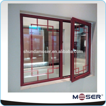 Aluminum alloy door window with grill and decoration bar in Italian style