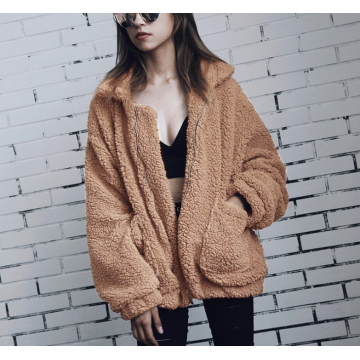 Women's Coat Casual Lapel Fleece Outwear