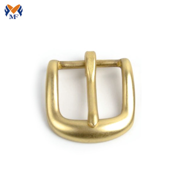 Solid brass shoe pin belt buckle