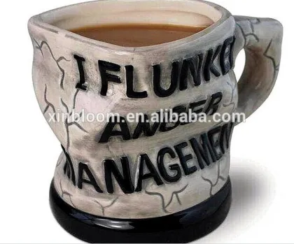 newest creative anger twist ceramic tea mug,unique promotional gift cup