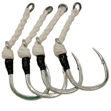 New Type UV Fishhooks - 3/0, 4/0, 6/0, 7/0 Single Assist Slow Jigging Hooks for Fishing Lure Factory