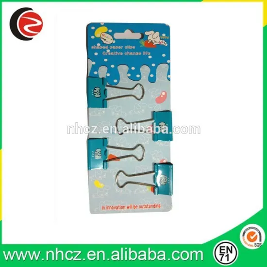 Cat Printed Binder Clips in Card