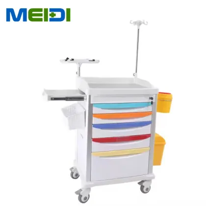 Hospital Furniture Emergency Trolley ABS