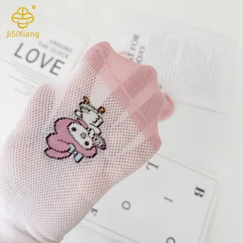 Cartoon Melody Short Socks Mesh Breathable Girls' Boat Socks