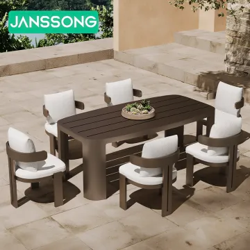 Hotel Garden Patio Metal Outdoor Dining Table and Chair Sets