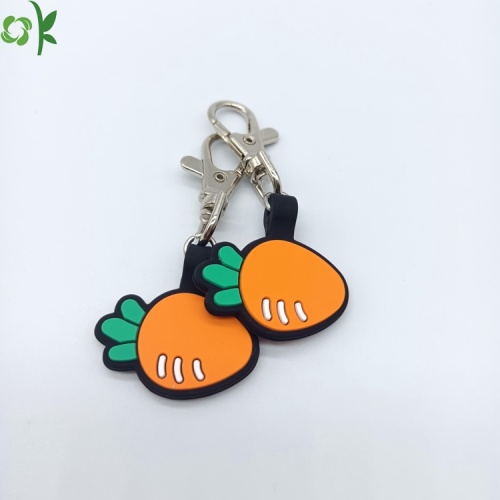 Carrot Shape Personalized Design Silicone Pet Tag