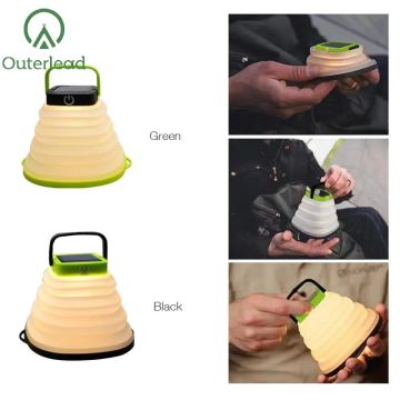 Outerlead USB nabíjateľné prenosné kempingové lampa zložené