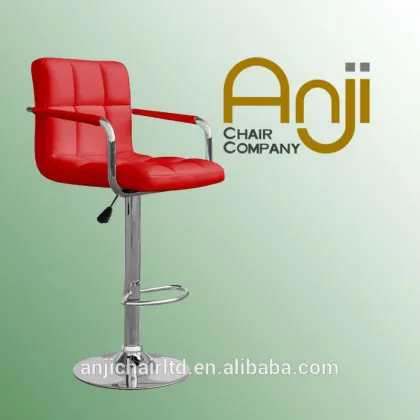 Modern Chromed Base Leather Kitchen Bar Chairs