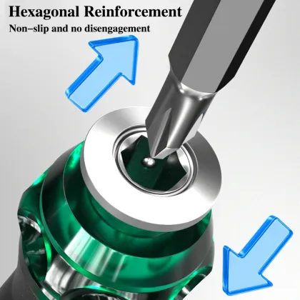 Green and black retractable screwdriver