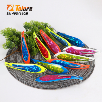 Tolure Big Game Fishing Bait 40g 14cm Trout Spoon Eugh Stainless Steel Hook Trolling Eugh