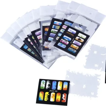 Airbrush Nail Stencil Books for Nail and Body Art