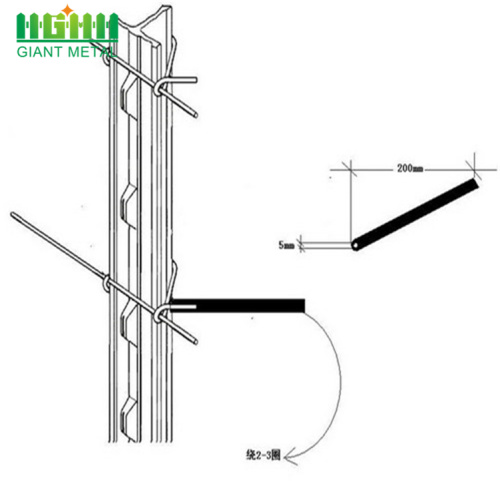 1.25bls per foot 6ft Steel T post