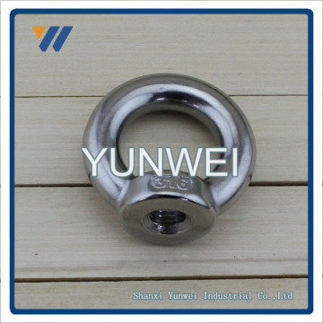304 Stainless Steel Rings Nut Metric Threaded Eyed Nuts and Ring Shape Eye Bolts M16 Pack of 2 Lifting Anchor Eye Nut