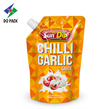 Chilli garlic sauce  spout aluminum foil pouch