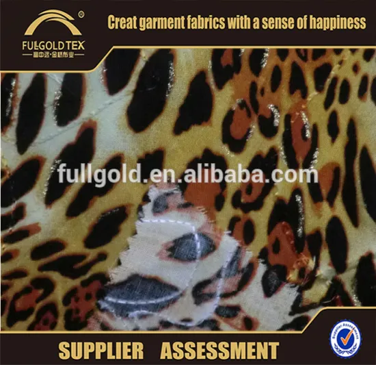 New design leopard flocking print rayon knitted fabric price