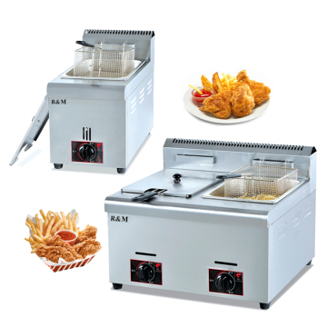 Used LPG 12L Gas Fryer - Commercial Double Gas Deep Fryer for Sale