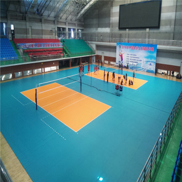 Piso de la cancha de voleibol profesional FIVB