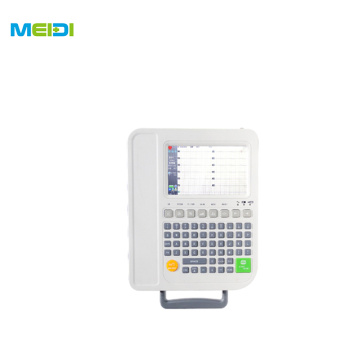 MEIDI Portable 12-Lead ECG Machine Automatic Mode Liquid Crystal Display Manual Electric Power