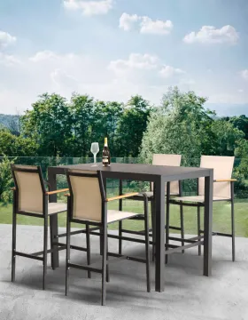 Hot-Sale Aluminum Bar Set for Outdoor Dining - Furniture for Hotels and Gardens