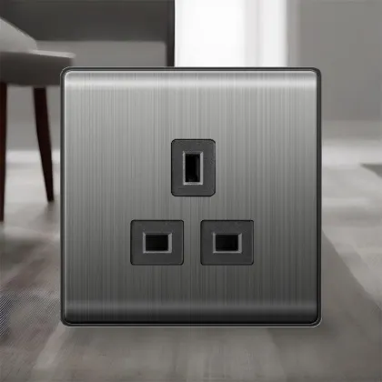 Double 2 Pin Socket 4 Hole Electrical Wall Switch Sockets