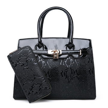 Brand genuine PU leather women handbags