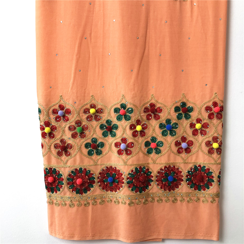 Spun Rayon Plain With Embroidery
