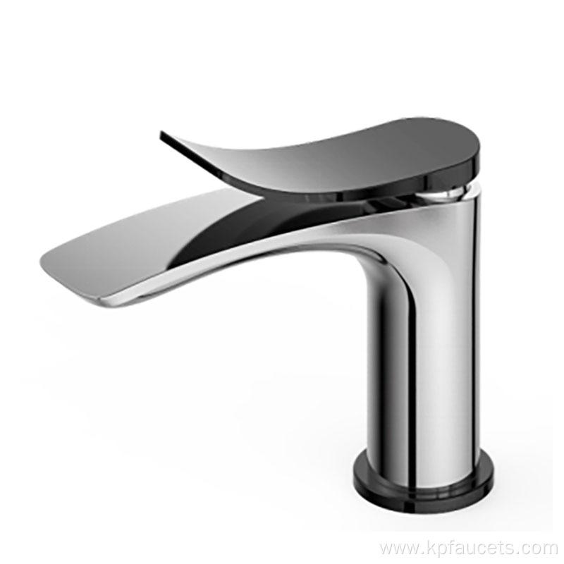 Black Handle Chrome Body Bathroom Basin Faucet