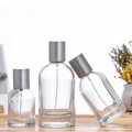 Transparent Glass Perfume Bottle With Pump Spray Cap