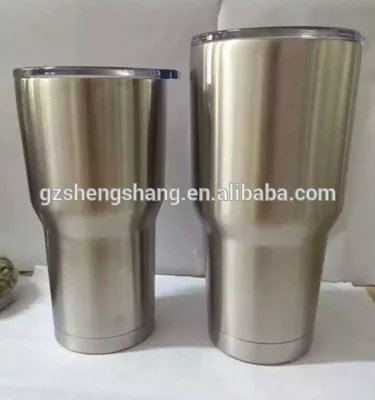 Double wall 30oz stainless steel rambler tumbler with handle