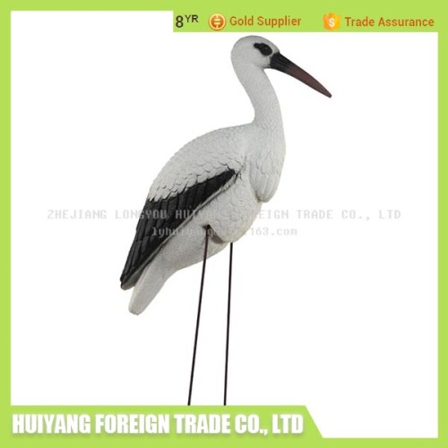 808B new design garden and home decoration stork white crane ornaments and egret decoy for hunting