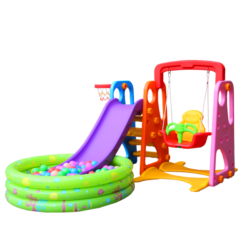 ndoor Playground Equipment: Slide and Swing Set with 500 Pcs Balls for Kids