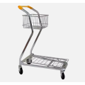 Carrito de compras de frutas de doble capa de supermercado