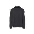 Men's Knitted Stretchable Panel Sleeve Full Zip Cardigan