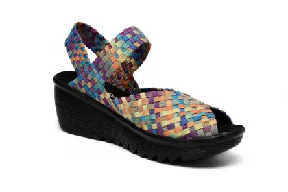 Symphony Blue Soft Breathable Woven Sandals
