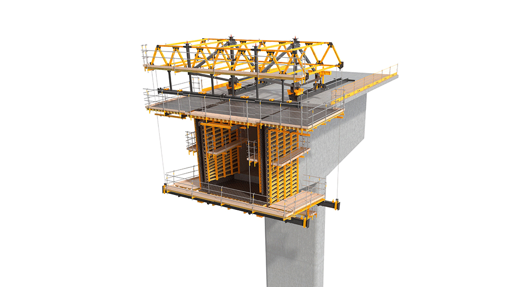 Efficient And Stable Multi-Level Climbing Formwork